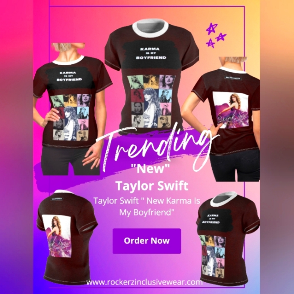Taylor Swift New "Karma is My Boyfriend" Woman's Top Short Sleeve